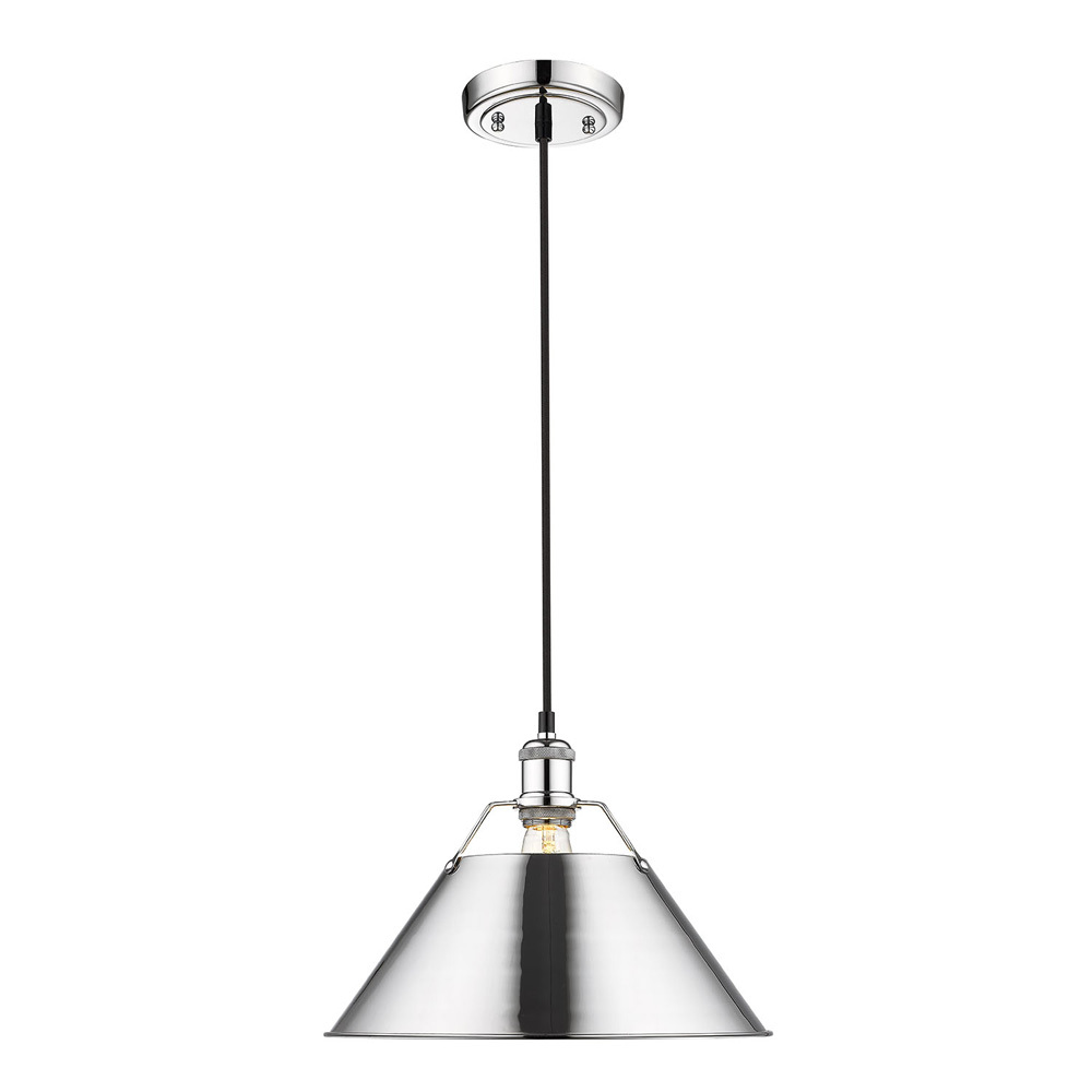 Orwell CH Large Pendant - 14" in Chrome with Chrome shade