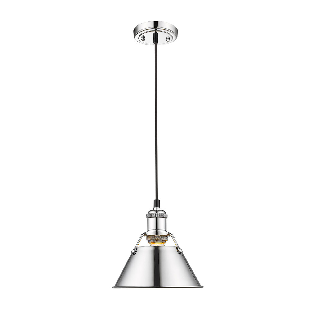 Orwell CH Small Pendant - 7" in Chrome with Chrome shade
