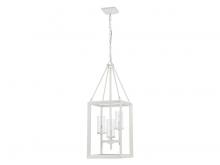  2073-3P NWT-CLR - Smyth 3-Light Pendant in Natural White with Clear Glass