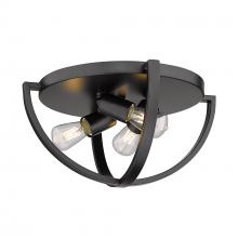 Golden 3167-FM15 BLK - Colson BLK 15&#34; Flush Mount in Matte Black