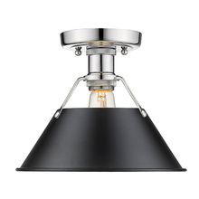  3306-FM CH-BLK - Orwell CH Flush Mount in Chrome with Matte Black shade