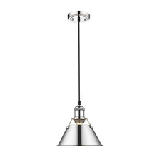 Golden 3306-S CH-CH - Orwell CH Small Pendant - 7" in Chrome with Chrome shade