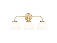 Golden 6954-BA3 BCB-OP - Dorinda 3-Light Vanity Light in Brushed Champagne Bronze with Opal Glass