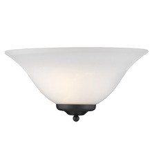  8355 BLK - Multi-Family 1 Light Wall Sconce in Matte Black with Opal Glass