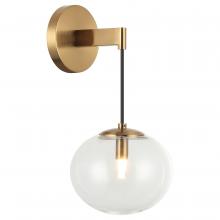 Matteo Lighting W38101AG - 1 LT 6.9&#34;DIA &#34;BULBUS&#34;- AGED GOLD WALL CLEAR GLASS G9 LED 10W