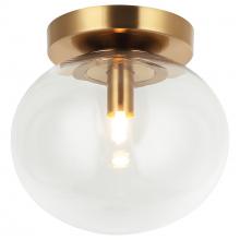 Matteo Lighting X38101AG - 1 LT 6.9&#34;DIA &#34;BULBUS&#34; AGED GOLD CEILING MOUNT / CLEAR GLASS G9 LED 10W