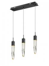 Avenue Lighting HF1900-3-AP-BK-C - The Original Aspen Collection Chrome 3 Light Pendant Fixture with Clear Crystal