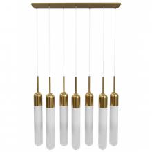  HF7407-AB - Tribeca Multi Port Aged Brass Pendant