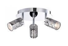  806113 - Three Lamp Monopoint with Chrome Laser Cut Pattern