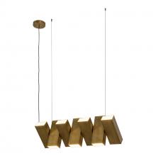 Kuzco Lighting Inc LP17435-VB-UNV - Domino 35-in Vintage Brass LED Linear Pendant