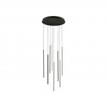  MP14919-BK-UNV-010 - Chute 8 Head Black LED Multi Pendant