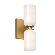  WS57712-BG/GO - Nola 3-in Brushed Gold/Glossy Opal Glass Socket Wall Sconce