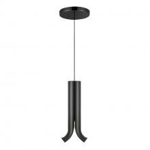  PD89709-GBK - Husk 9-in Glossy Black LED Pendant