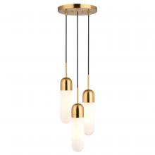 Vaxcel International P0422 - Thalia 10-in. W 3 Light Pendant Antique Gold