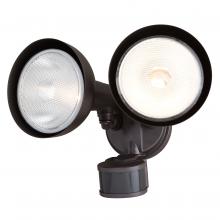  T0697 - 11.75-in. 2 Light Outdoor Motion Sensor Security Flood Light Bronze 240 Degrees