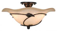  CF38815OL - Vine 15-in Semi Flush Ceiling Light or Pendant (Dual Mount) Oil Shale