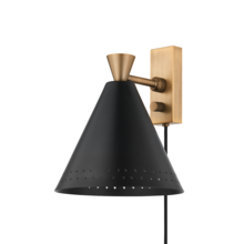  PTL3010-PBR/SBK - Marvin Plug-in Sconce