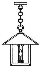 Arroyo Craftsman TRH-12ARGW-P - 12" timber ridge pendant with arrow filigree