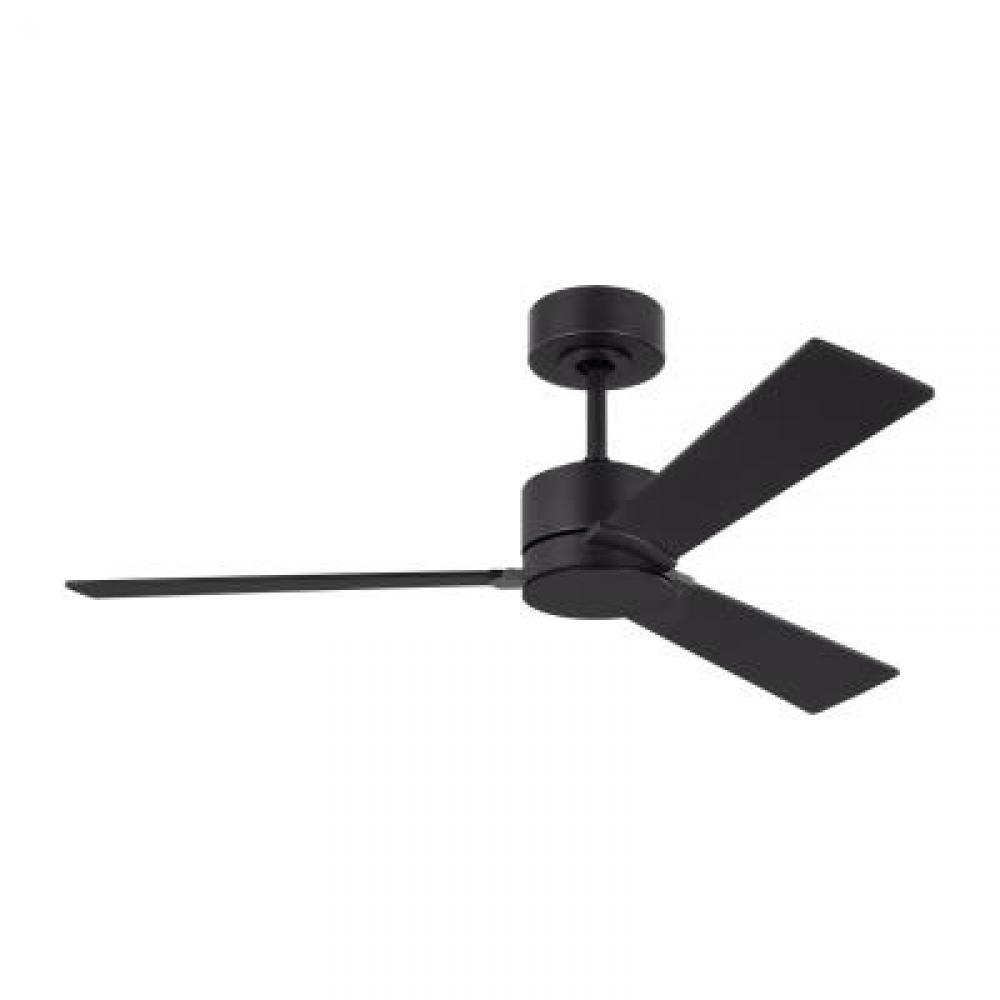 Rozzen 44" Indoor/Outdoor Midnight Black Ceiling Fan with Handheld Remote Control