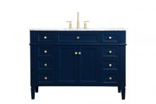  VF12548BL - 48 Inch Single Bathroom Vanity in Blue