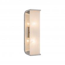  WV327015PNAR - Abbott 15-in Polished Nickel/Alabaster 2 Lights Wall/Vanity