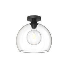  FM506312MBCL - Castilla 12-in Clear Glass/Matte Black 1 Light Flush Mount