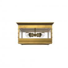  FM351004VB - Douglas Vintage Brass 4 Lights Flush Mount