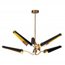  CH347646MBVB - Osorio 46-in Matte Black/Vintage Brass LED Chandeliers