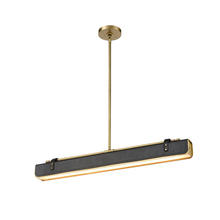  PD307931VBTL - Valise 31-in Vintage Brass/Tuxedo Leather LED Pendant