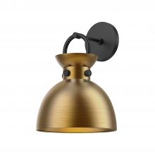  WV411309MBAG - Waldo 9-in Matte Black/Aged Gold 1 Light Wall/Vanity