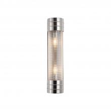  WV348218PNPG - Willard 18-in Polished Nickel/Prismatic Glass 2 Lights Wall/Vanity