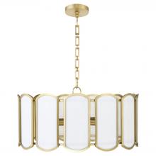 Quorum 824-5-80 - Belleview 5 Light  Pendant, Aged Brass