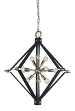  4818 AB/MBLACK - 11-Light Antique Brass/Matte Black Axis Chandelier