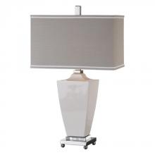  27300-1 - Uttermost Rochelle White Glaze Table Lamp