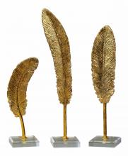  20079 - Uttermost Feathers Gold Sculpture S/3