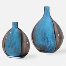  17741 - Adrie Art Glass Vases, S/2