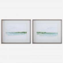  32269 - Green Ribbon Coast Framed Prints Set/2