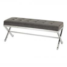 Uttermost 23430 - Bijou Gray Fabric Bench