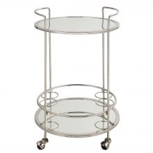  22895 - Uttermost Spritz Chrome Bar Cart