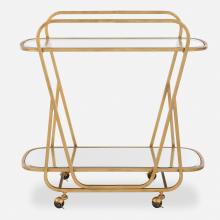  22907 - Swain Brass Serving Cart