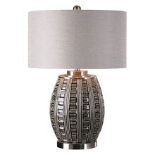  27521-1 - Uttermost Aura Ash Black Glaze Lamp