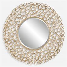  09850 - Swirl Round Gold Mirror