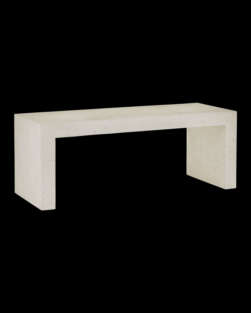 Carson Ivory Terrazzo Bench