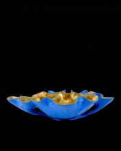  1200-0622 - Wrapped Lotus Leaf Blue Bowl