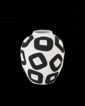  1200-0604 - Pagliacci Medium Black & White Vase